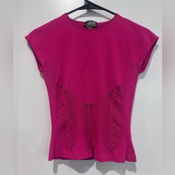 Vintage Gianni Versace Pink Top - Picture 1 of 5